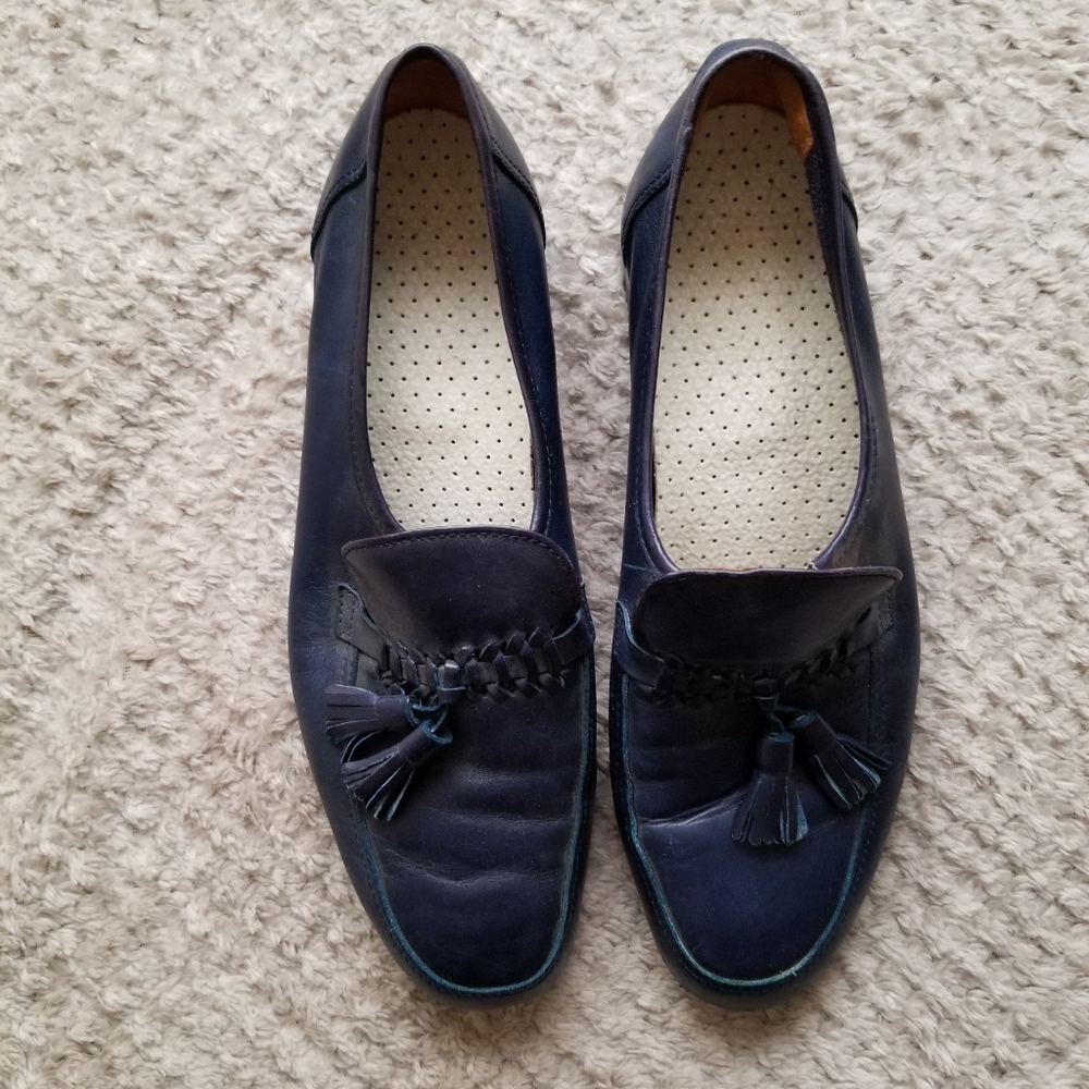 Christian Dior Monsieur Blue Leather Loafers